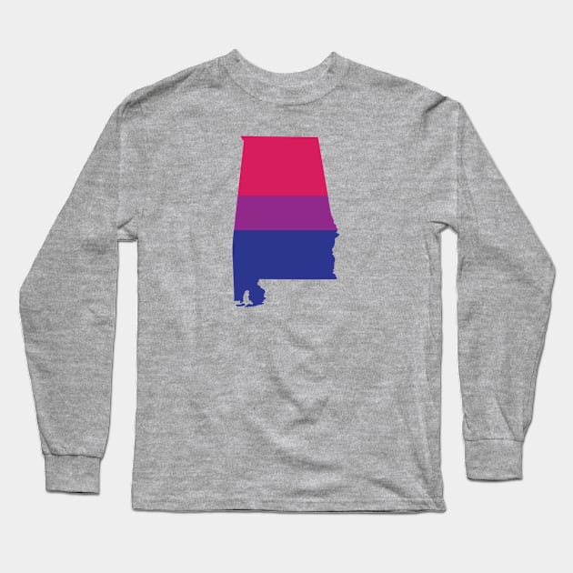 Alabama Bisexual Pride Long Sleeve T-Shirt by littleSamantics